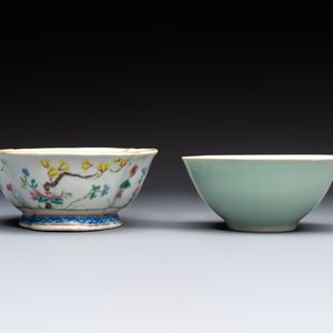 Seven Chinese blue and white, famille rose, and celadon wares, 18/19th C. — foto 7