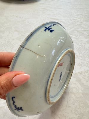 Seven Chinese blue and white plates with figural and floral design, 18/19th C. — photo 38