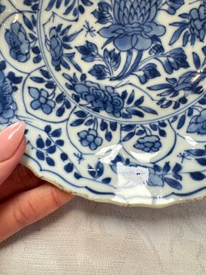 Seven Chinese blue and white plates with figural and floral design, 18/19th C. — photo 43