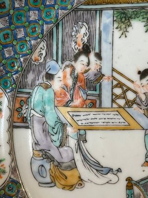 Seven Chinese Canton famille verte plates with figural design, 19th C. — photo 14