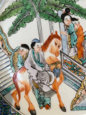 Seven Chinese Canton famille verte plates with figural design, 19th C. — photo 19