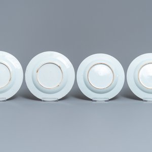 Seven Chinese famille rose and iron red plates, Yongzheng/Qianlong — photo 3