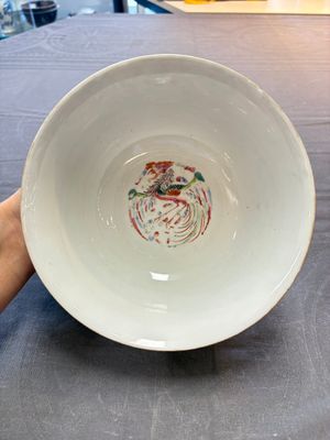 Seven Chinese famille rose bowls with floral design, various marks, 19/20th C. — 照片 5