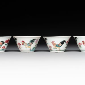 Seven Chinese famille rose cups and saucers, Yongzheng/Qianlong — photo 7