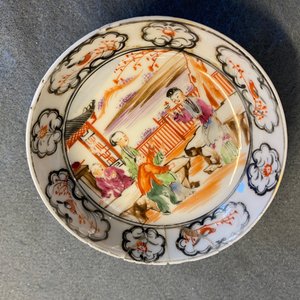 Seven Chinese famille rose 'Mandarin' cups and saucers, Qianlong — photo 28