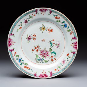 Seven Chinese famille rose plates with floral design, Qianlong — foto 10