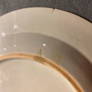 Seven Chinese famille rose plates with Luohan near a tiger, Qianlong — 照片 15