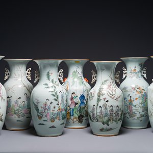 Seven Chinese famille rose vases, 19/20th C. — photo 1
