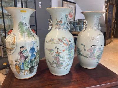 Seven Chinese famille rose vases, 19/20th C. — foto 32