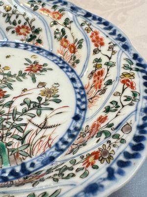 Seven Chinese famille verte cups and four saucers, conch shell and lingzhi marks, Kangxi — photo 110