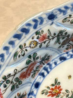 Seven Chinese famille verte cups and four saucers, conch shell and lingzhi marks, Kangxi — photo 111