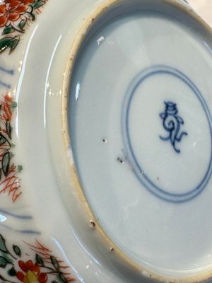 Seven Chinese famille verte cups and four saucers, conch shell and lingzhi marks, Kangxi — photo 113
