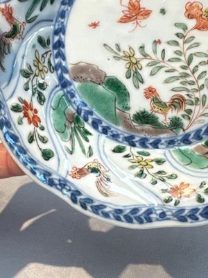 Seven Chinese famille verte cups and four saucers, conch shell and lingzhi marks, Kangxi — photo 119