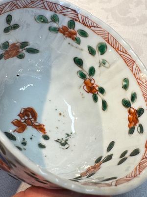 Seven Chinese famille verte cups and four saucers, conch shell and lingzhi marks, Kangxi — photo 22