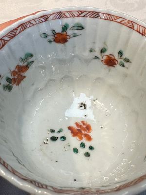 Seven Chinese famille verte cups and four saucers, conch shell and lingzhi marks, Kangxi — photo 36