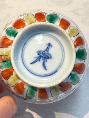 Seven Chinese famille verte cups and four saucers, conch shell and lingzhi marks, Kangxi — photo 38