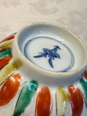 Seven Chinese famille verte cups and four saucers, conch shell and lingzhi marks, Kangxi — photo 41