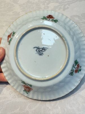 Seven Chinese famille verte cups and four saucers, conch shell and lingzhi marks, Kangxi — photo 49
