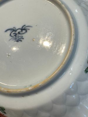 Seven Chinese famille verte cups and four saucers, conch shell and lingzhi marks, Kangxi — photo 54