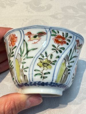 Seven Chinese famille verte cups and four saucers, conch shell and lingzhi marks, Kangxi — photo 70