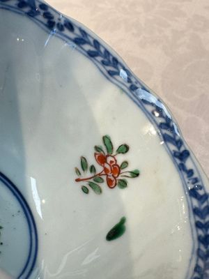 Seven Chinese famille verte cups and four saucers, conch shell and lingzhi marks, Kangxi — photo 87