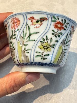 Seven Chinese famille verte cups and four saucers, conch shell and lingzhi marks, Kangxi — photo 92