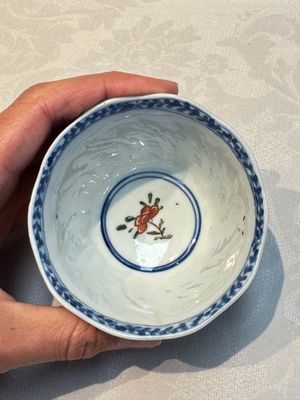 Seven Chinese famille verte cups and four saucers, conch shell and lingzhi marks, Kangxi — photo 97