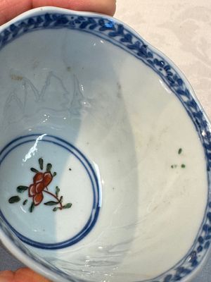 Seven Chinese famille verte cups and four saucers, conch shell and lingzhi marks, Kangxi — photo 98