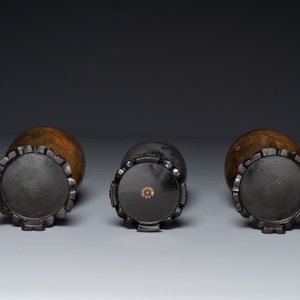 Seven Chinese Foochow or Fuzhou lacquerware vases, various marks, 19/20th C. — 照片 8