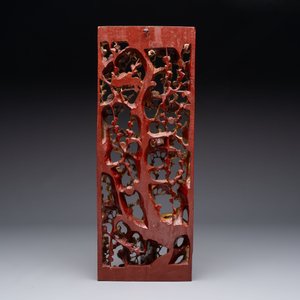 Seven Chinese gilt-lacquered carved wooden panels with narrative design, 19th C. — 照片 7