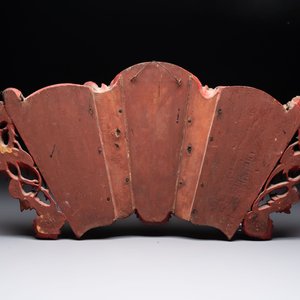 Seven Chinese gilt-lacquered carved wooden panels with narrative design, 19th C. — 照片 9
