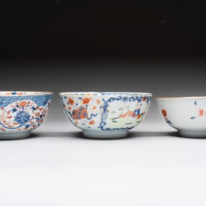 Seven Chinese Imari-style and famille rose bowls with floral and figural designs, 18th C. — foto 11