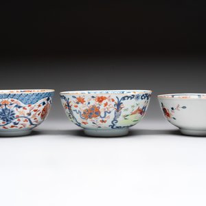 Seven Chinese Imari-style and famille rose bowls with floral and figural designs, 18th C. — foto 9