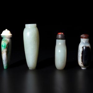 Seven Chinese jade and jadeite snuff bottles, 19th C. — photo 3