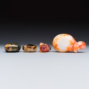 Seven Chinese jade, jadeite and agate wares, including snuff bottles — photo 8