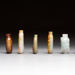 Seven Chinese jadeite snuff bottles, 20th C. — 照片 3
