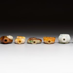 Seven Chinese jadeite snuff bottles, 20th C. — 照片 6