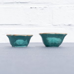 Seven Chinese monochrome green and turquoise porcelain wares, 19/20th C. — photo 26