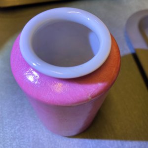 Seven Chinese monochrome pink and liver-red porcelain wares, Kangxi and later — photo 22