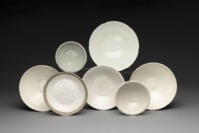 Seven Chinese monochrome wares, Yuan/Ming