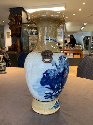 Seven Chinese Nanking blue and white and famille verte crackle-glazed vases, 19/20th C. — photo 28