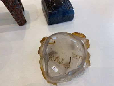 Seven Chinese scholar's objects in porcelain and hardstone, 19/20th C. — 照片 3