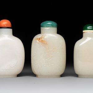 Seven Chinese white and celadon jade snuff bottles, 19th C. — photo 2