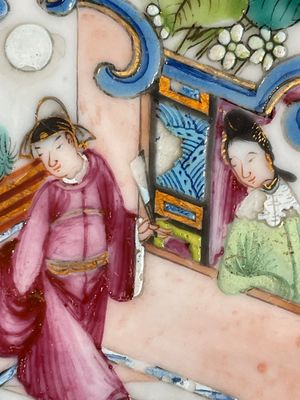 Seven fine Chinese Canton famille rose dishes and plates, 19th C. — photo 4
