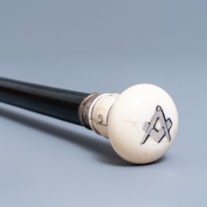 Seven ivory-handled canes, one with freemasonry emblem, 19th C. — 照片 3