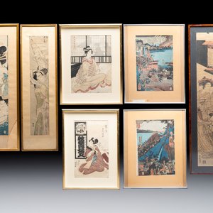Seven Japanese woodblock prints, Edo/Meiji, 19th C. — photo 1