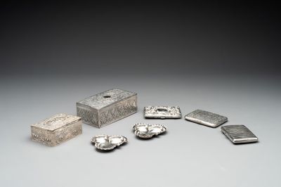 Seven silverwares, primarily England, 19/20th C.