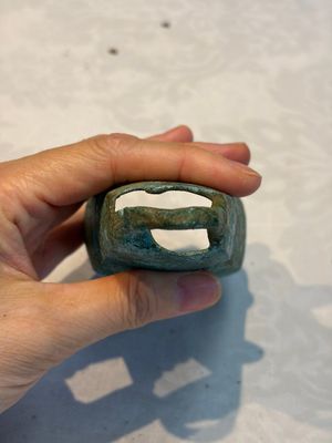 Seven various Chinese bronze and cast-iron bells, Han and later — photo 21
