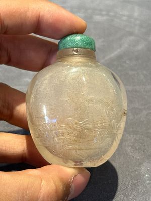 Seven various Chinese jade, agate and glass snuff bottles, 19/20th C. — photo 42
