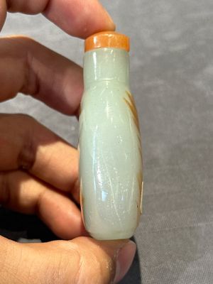 Seven various Chinese jade, agate and glass snuff bottles, 19/20th C. — photo 5